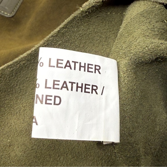 BRAND NEW HAUTE HIPPIE OLIVE GREEN LEATHER SUEDE HOBO BAG - Picture 8 of 9